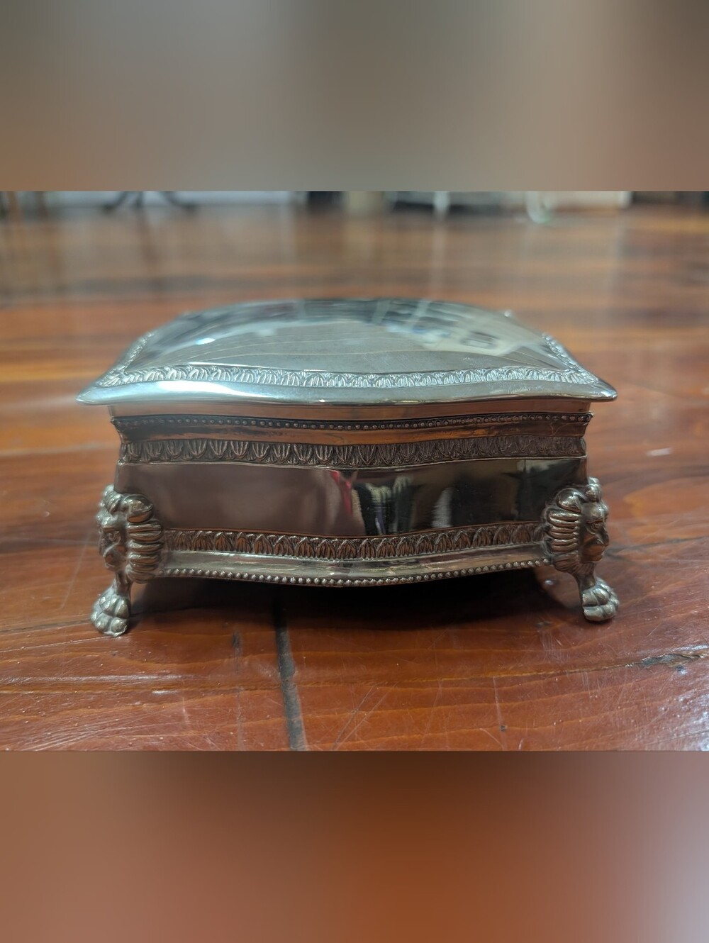 Classic Silver Decorative Jewelry Box - Silver